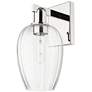 1_Preston 13.5" High Polished Nickel Wall Sconce With Flute Clear Shade