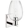 2_Preston 13.5" High Polished Nickel Wall Sconce With Flute Clear Shade more views