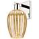 Preston 13.5" High Polished Nickel Wall Sconce With Mercury Flute Shade