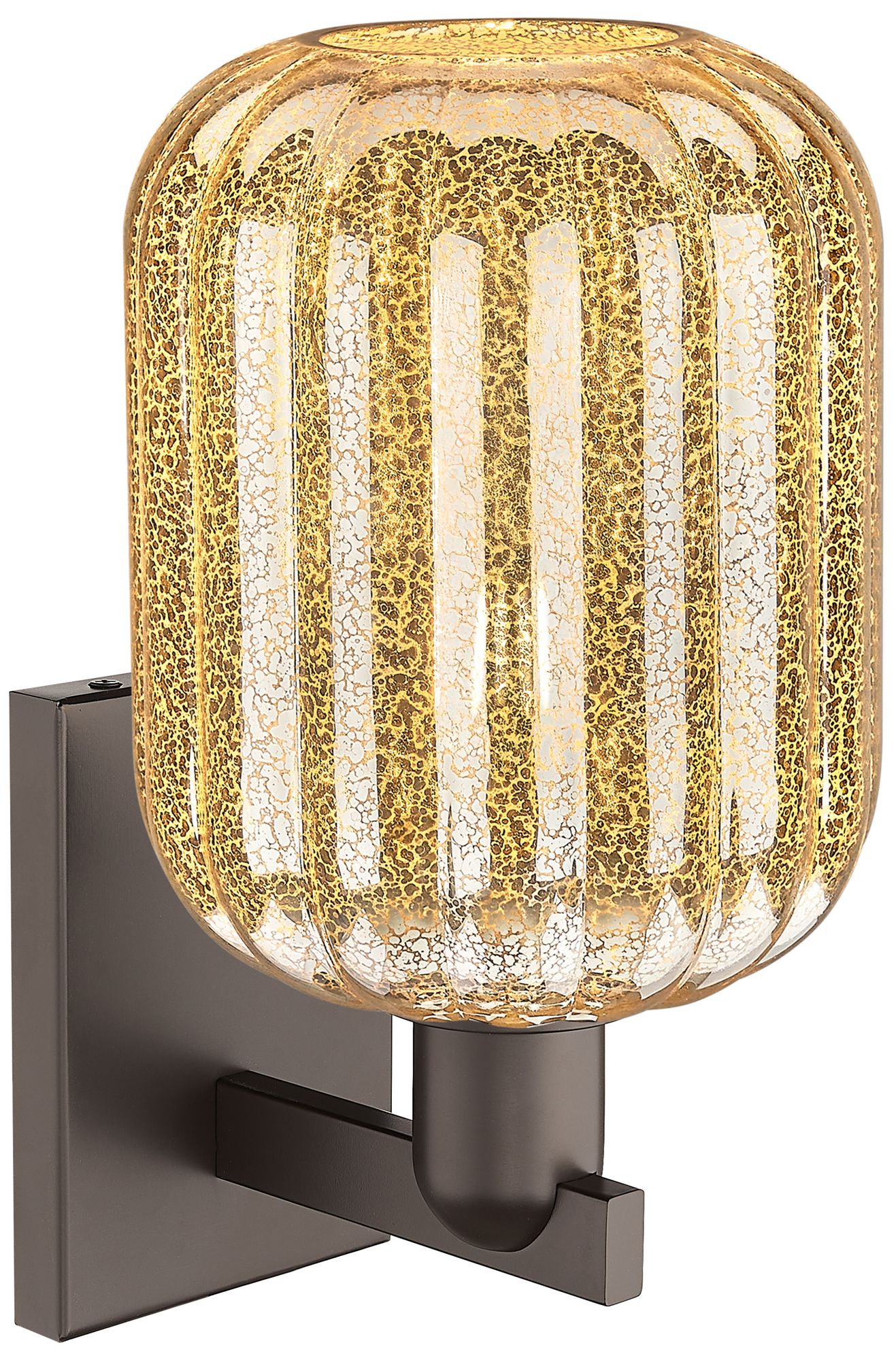 Image 2 Preston 13.5" High Oil Rubbed Bronze Wall Sconce With Mercury Jar Shad more views