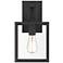 Preston 14.75 in. 1-Light Matte Black Modern Outdoor Wall Lantern