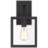 Preston 14.75 in. 1-Light Matte Black Modern Outdoor Wall Lantern
