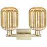 2_Preston 16"W 2 Light Antique Brass Bath Light With Mercury Jar Shade more views