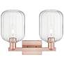 2_Preston 16"W 2 Light Antique Copper Bath Light With Clear Jar Shade more views