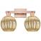 Preston 16"W 2 Light Antique Copper Bath Light With Mercury Globe Shade