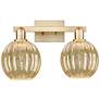 1_Preston 16"W 2 Light Champagne Bath Light With Mercury Globe Shade