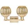 2_Preston 16"W 2 Light Champagne Bath Light With Mercury Globe Shade more views