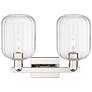 2_Preston 16"W 2 Light Nickel Bath Vanity Light With Jar Clear Shade more views