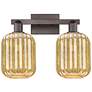 1_Preston 16"W 2 Light Oil Rubbed Bronze Bath Light w/ Mercury Jar Shade