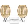 2_Preston 16"W 2 Light Polished Chrome Bath Light With Bell Mercury Shade more views
