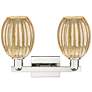 2_Preston 16"W 2 Light Polished Nickel Bath Light With Bell Mercury Shade more views