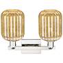 2_Preston 16"W 2 Light Polished Nickel Bath Light With Mercury Jar Shade more views
