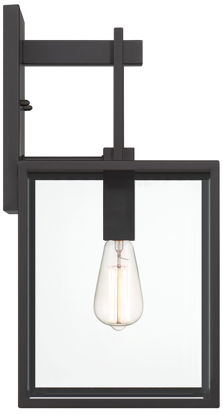 Image 5 Preston 18.75 in. 1-Light Matte Black Modern Outdoor Wall Lantern more views