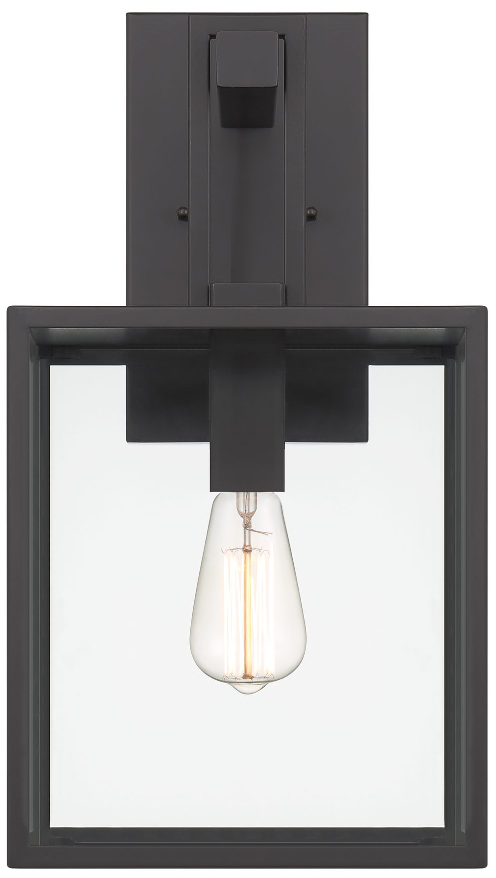 Image 6 Preston 18.75 in. 1-Light Matte Black Modern Outdoor Wall Lantern more views
