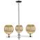 Preston 18"W 3 Light Chrome Stem Chandelier With Mercury Globe Shade