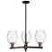 Preston 18"W 3-Lt Oil Rubbed Bronze Stem Chandelier w/ Bell Clear Shade