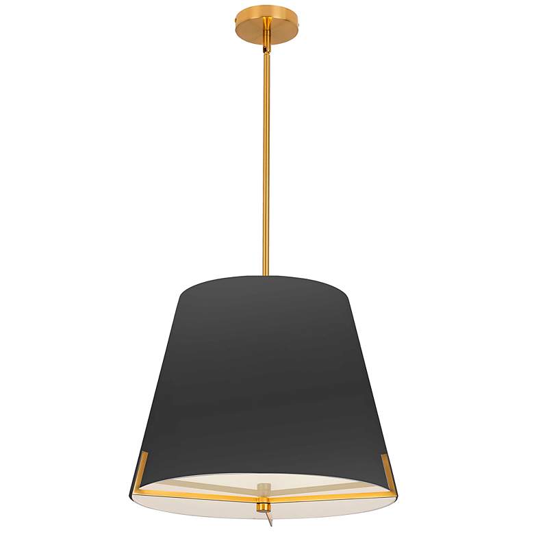 Image 3 Preston 19.25" Wide 4 Light Aged Brass Pendant more views