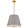 Preston 19.25" Wide 4 Light Aged Brass Pendant