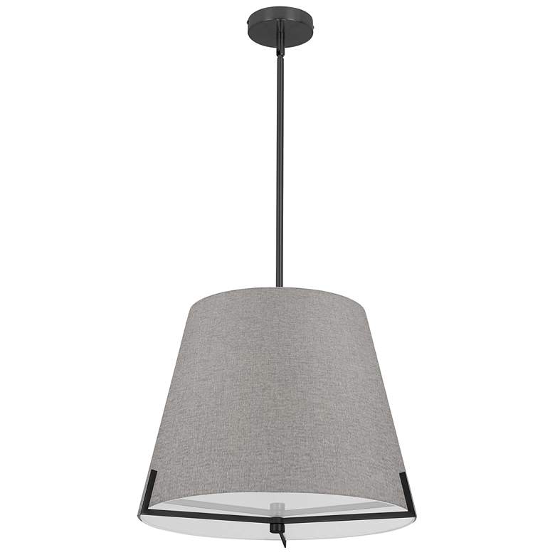 Image 1 Preston 19.25" Wide 4 Light Matte Black Pendant