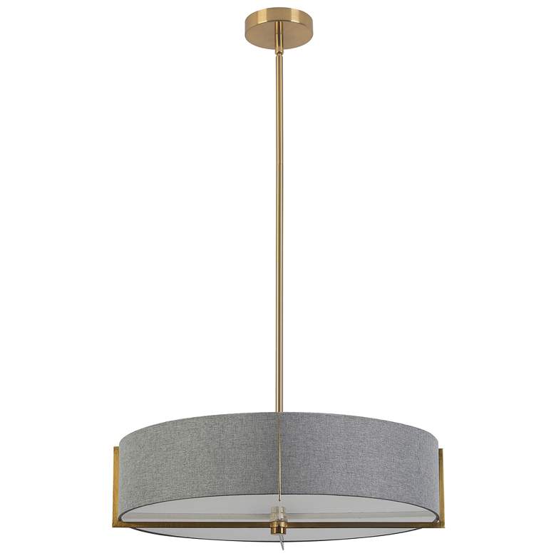 Image 1 Preston 20.75" Wide 4 Light Aged Brass Pendant