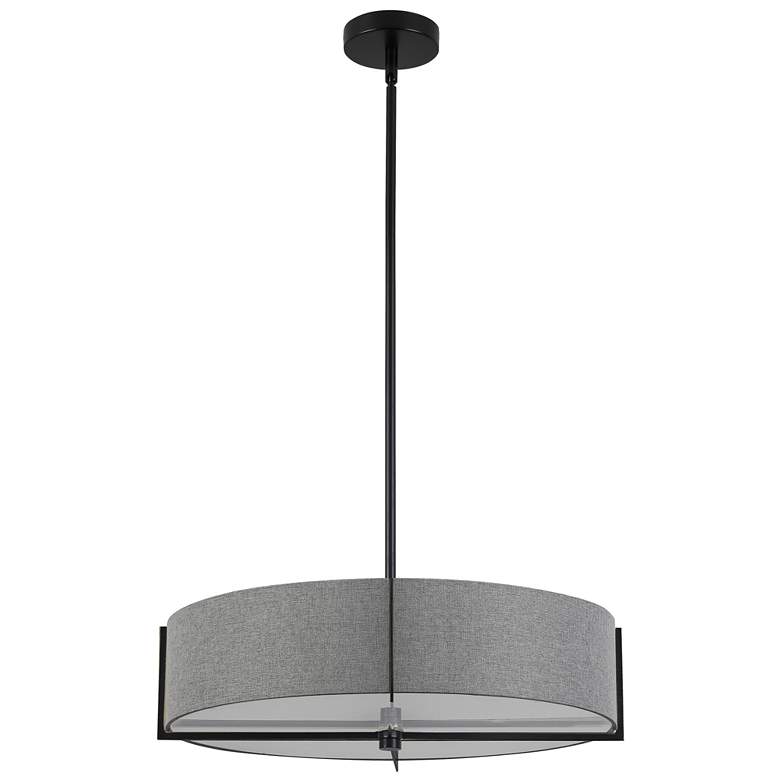 Image 1 Preston 20.75" Wide 4 Light Matte Black Pendant