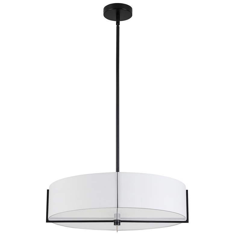 Image 1 Preston 20.75" Wide 4 Light Matte Black Pendant