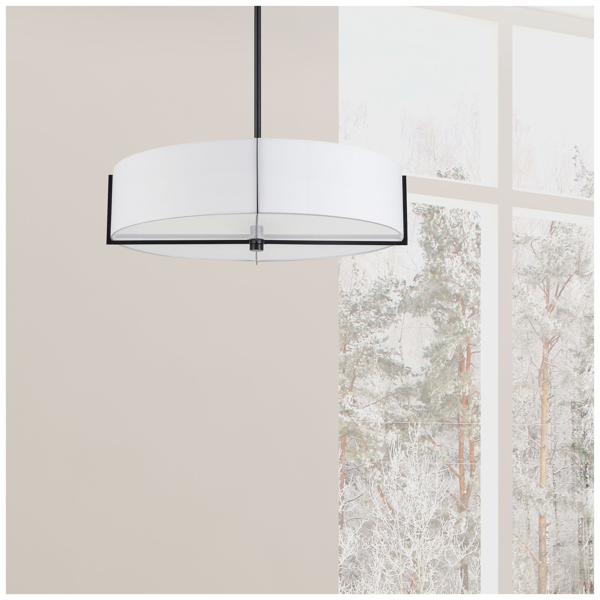 Image 3 Preston 20.75" Wide 4 Light Matte Black Pendant more views