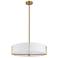 Preston 20 3/4" Wide Aged Brass Pendant Light w/ White Shade