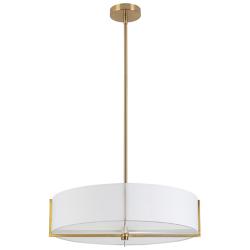 Preston 20 3/4" Wide Aged Brass Pendant Light w/ White Shade