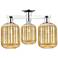 Preston 24"W 3 Light Polished Chrome Semi-Flush With Mercury Jar Shade