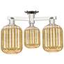 Preston 24"W 3 Light Polished Nickel Semi-Flush With Mercury Jar Shade