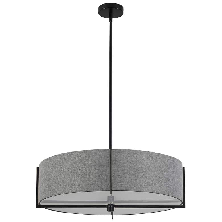 Image 1 Preston 26" Wide 4 Light Matte Black Pendant