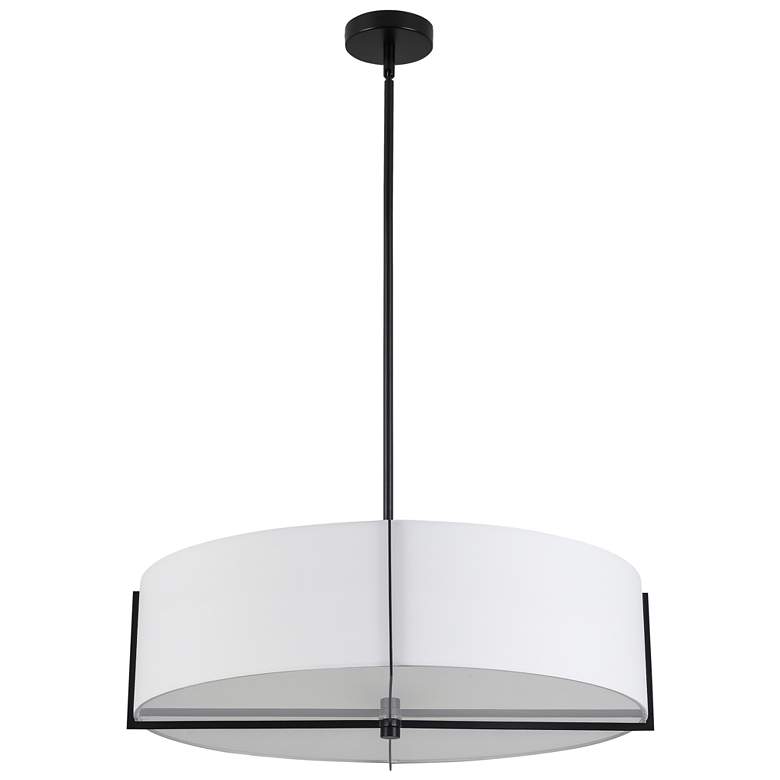 Image 1 Preston 26" Wide 4 Light Matte Black Pendant