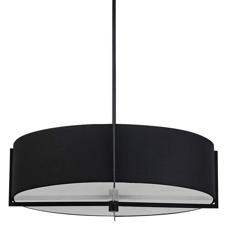 Image 2 Preston 26" Wide Black Drum Pendant Light