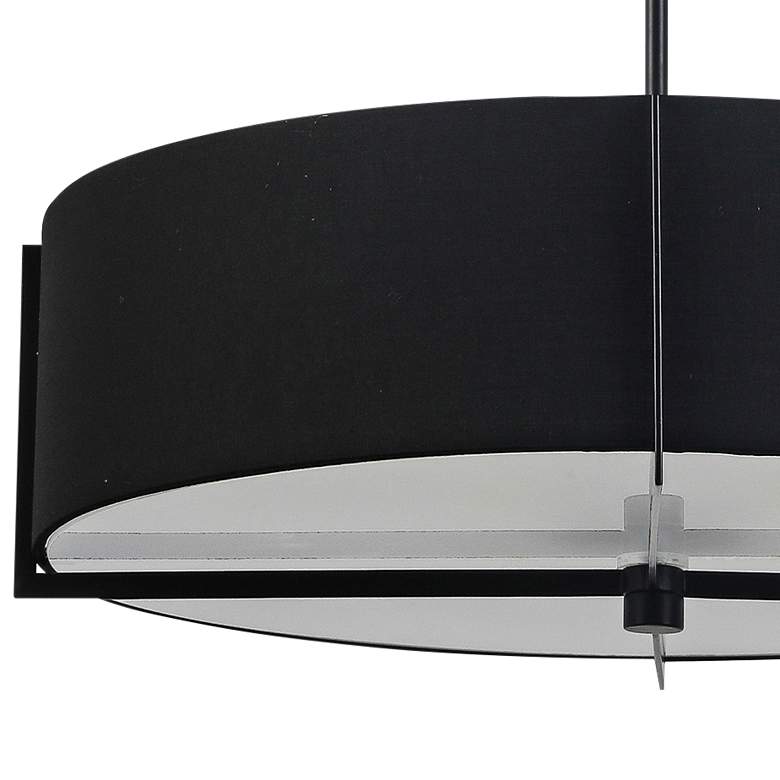 Image 3 Preston 26" Wide Black Drum Pendant Light more views