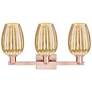 2_Preston 26"W 3 Light Antique Copper Bath Light With Mercury Flute Shade more views