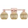 1_Preston 26"W 3 Light Antique Copper Bath Light With Mercury Globe Shade