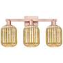 1_Preston 26"W 3 Light Antique Copper Bath Light With Mercury Jar Shade