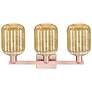 2_Preston 26"W 3 Light Antique Copper Bath Light With Mercury Jar Shade more views