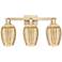 Preston 26"W 3 Light Champagne Bath Light With Mercury Flute Shade