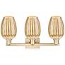 2_Preston 26"W 3 Light Champagne Bath Light With Mercury Flute Shade more views