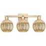 1_Preston 26"W 3 Light Champagne Bath Light With Mercury Globe Shade