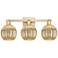 Preston 26"W 3 Light Champagne Bath Light With Mercury Globe Shade
