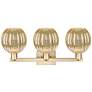 2_Preston 26"W 3 Light Champagne Bath Light With Mercury Globe Shade more views