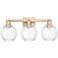 Preston 26"W 3 Light Champagne Bronze Bath Light With Clear Globe Shade
