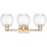 Preston 26"W 3 Light Champagne Bronze Bath Light With Clear Globe Shade