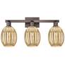 1_Preston 26"W 3 Light Oil Rubbed Bronze Bath Light w/ Bell Mercury Shade