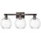 Preston 26"W 3 Light Oil Rubbed Bronze Bath Light w/ Clear Globe Shade