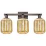 1_Preston 26"W 3 Light Oil Rubbed Bronze Bath Light w/ Mercury Jar Shade