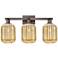 Preston 26"W 3 Light Oil Rubbed Bronze Bath Light w/ Mercury Jar Shade